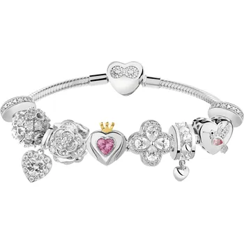 Náramek Náramek Beads sada – srdce, růže, kolibřík, koruna, nekonečno - AP93-0470