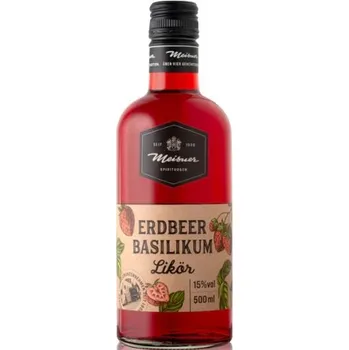 Likér Meisner Erdbeer Basilikum Likör 15% 0,5 l (holá láhev)