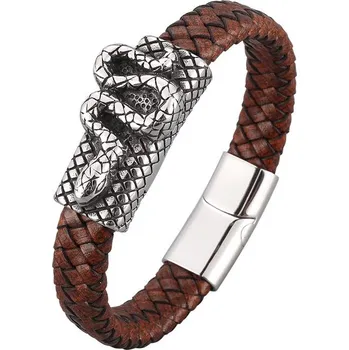 Náramek Predator Q1 Kožený náramek 19,5 cm – kobra PD1030