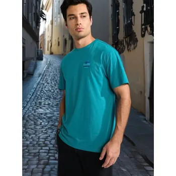 Pánská móda Sinsay - Tričko s krátkým rukávem - tyrkysová - 0998Z-64X - 0998Z-64X-XS-1