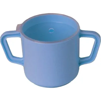Sundo Hrnek s rukojeťmi z obou stran a dvěma víčky, modrý