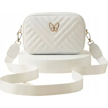 Kabelka Společenská kabelka pro dívku s motýlkem bílá elegantní