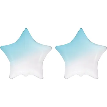 Balónek FLEXMETAL Balón fóliový - hvězda, ombré / modrobílá, 48 cm, 2 ks