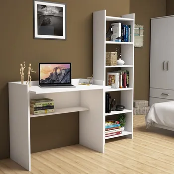 Psací stůl Psací stůl KARMA s knihovnou bílý