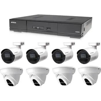 Kompletní kamerový systém AVTECH 1x DVR DGD1009AV, 4x 2MPX Dome kamera DGC1004XFT a 4x 2MPX Bullet kamera DGC1105YFT