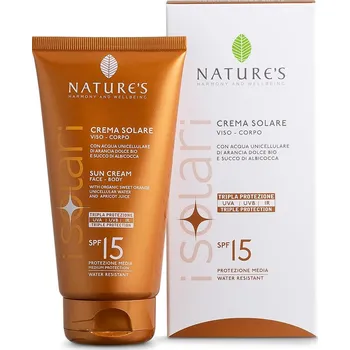 Přípravek na opalování BIOS LINE SPA Nature´s I Solari na obličej a tělo SPF 15 100 ml cestovní balení