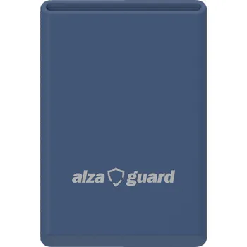 Pouzdro na mobilní telefon AlzaGuard Premium Silicone Wallet Compatible with Magsafe - modrá