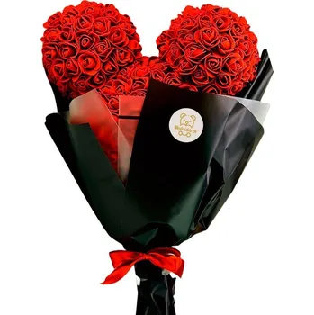 Hračka Medvídárek Pugét z růží Mickey, světle červený