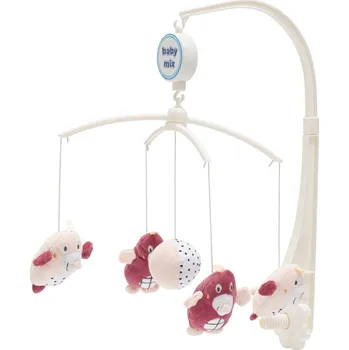 Kolotoč nad postýlku Kolotoč nad postýlku Baby Mix Krtečci růžový