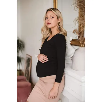 Těhotenská móda Těhotenské a kojící tričko Milk Shirt milk & love černá XL