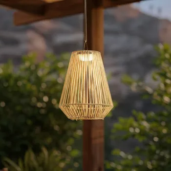 Venkovní osvětlení Lindby LED solární závěsná lampa Austas, béžová, Ø 32 cm, USB, IP54 - Držák – Ø 11,2 cm, výška 1,9 cm béžová, černá 1 x 2,7 W LED - Doprava zdarma