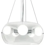 Ideal Lux AUDI-10 SP5 závěsné svítidlo 5x E27 LED 8W 950lm 3000K 48,5cm IP20, transparentní sklo