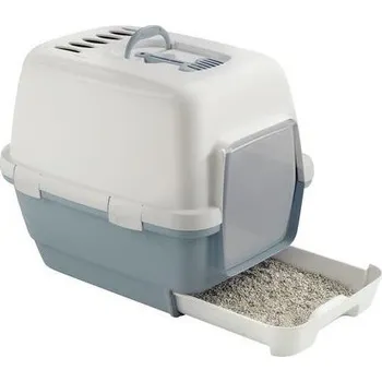 Podestýlka pro kočku Krytý kočičí záchod Cathy Clever&amp, Smart s výsuvným dnem, 58x45x48 cm