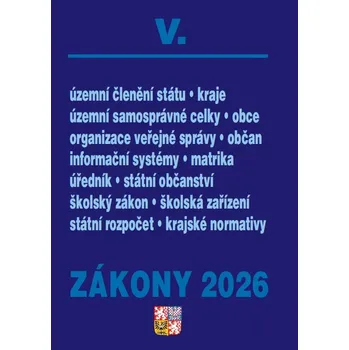 Zákony V 2026 – Veřejná správa, Školství Kniha