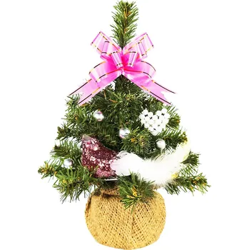 Vánoční stromek LAALU Vánoční stromek zdobený v květináči - TINY 2, 13 ks ozdob, 25 cm