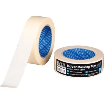 STROXX Krepová lepící páska krémově bílá 36 mm × 50 m