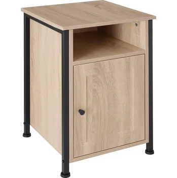 Noční stolek TecTake Noční stolek Blackburn 40 × 42 × 60,5 cm - Industrial světlé dřevo, dub Sonoma