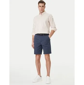 Pánské kraťasy Calvin Klein Jeans Šortky z materiálu LV04RF617G Tmavomodrá Regular Fit 38