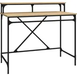 SHUMEE Psací stůl dub sonoma 100 × 50 × 90 cm kompozitní dřevo a železo