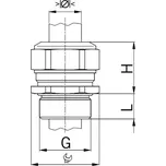 Agro 1100.50.94.420 Kabelová vývodka Progress, nerezová, A2, dlouhý závit M50