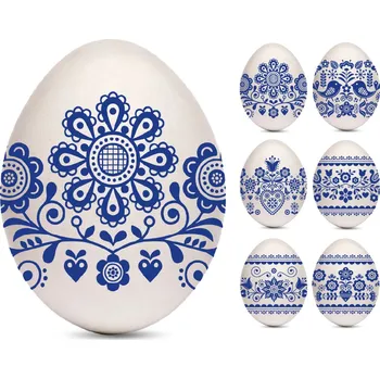 Velikonoční dekorace Dekorační fólie na vejce 12 ks - folklorní modrá