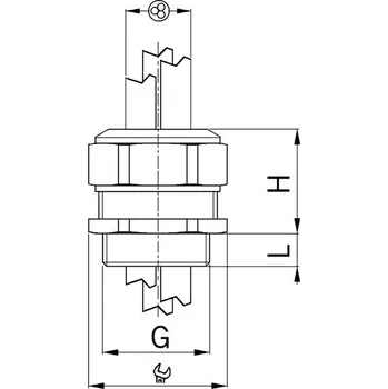 elektrický kabel Agro 1571.25.2.090 Kabelová vývodka Progress, vícekabelová, plastová, světle šedá, závit M25
