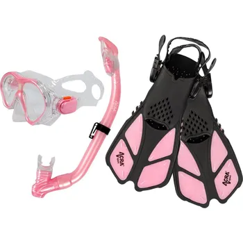 Sport ACRA Dětský šnorchlovací set 3v1, růžový