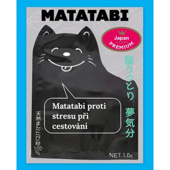 Kosmetika pro kočku Japan Premium Matatabi proti stresu při cestování, 1 g