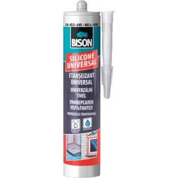 stavební silikon BISON SILICONE UNIVERSAL BÍLÝ 280 ml AKCE
