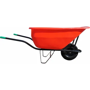 Kolečko J.A.D. TOOLS kolečko hospodářské 180 l, plná pryž, červené