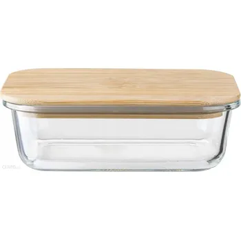 Dóza na potraviny #18 StilRich Skleněná dóza s bambusovým víkem