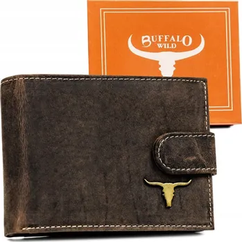 Peněženka Buffalo Wild peněženka z přírodní nubukové kůže hnědá - muž