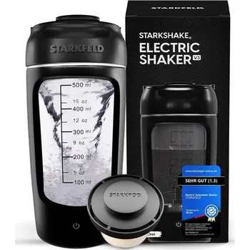 Shaker STARKFELD Přenosný elektrický shaker na protein 650 ml, černý