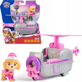 Figurka SKYE Tlapková patrola HELIKOPTÉRA VÁNOČNÍ VOZIDLO FIGURKA SADA PEJSEK