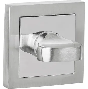 Dveřní kování Interiérová klika Kuchinox Krátká, Čtvercová rozeta, Štít s WC zámkem