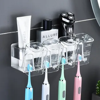 Držák na kartáček Držák na zubní kartáček na lepidlo stříbro