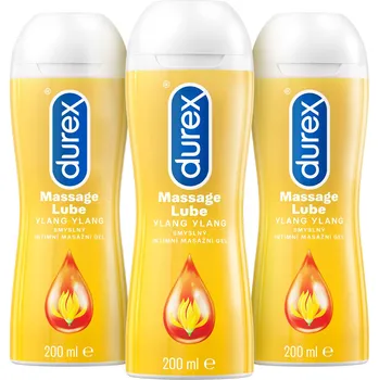 DUREX Masážní gel 2v1 Ylang Ylang 3× 200 ml
