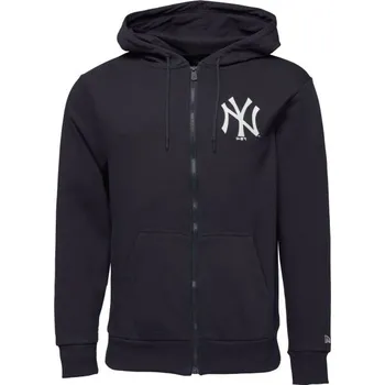 Pánská móda Pánská mikina New Era MLB ESSENTIALS FZ HOODY NEYYAN M Tmavě modrá, Bílá