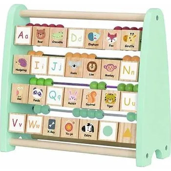 Dřevěná hračka Mamido Dřevěná otočná abeceda - Zvířata