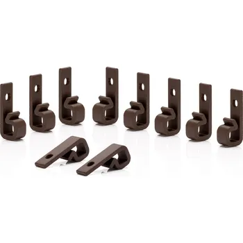 Vánoce DLTECH Sada hnědých háčků pro uchycení světelného řetězu - 25 ks