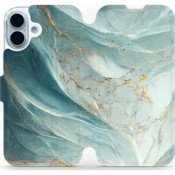 Telefonní příslušenství Mobiwear Flip pouzdro pro Apple iPhone 17 zelenkavý mramor