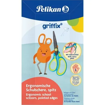 Kancelářské nůžky PELIKAN Griffix, pro leváky, zelené