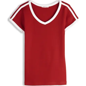 Dámské tričko GATE Bavlněné tričko s kontrastním lemem 36 226-0424/554