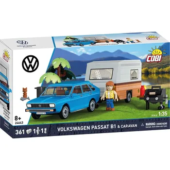 Dětské zboží COBI 24643 Volkswagen Passat B1 s karavanem