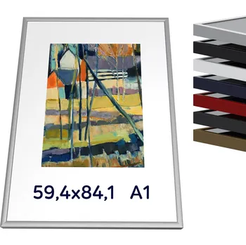 Rám na obraz THALU Kovový rám 59,4x84,1 A1 cm Černá