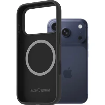 Pouzdro na mobilní telefon AlzaGuard Silicone Case Compatible with Magsafe pro iPhone 17 Pro černý