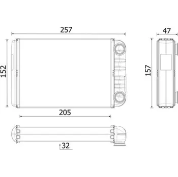 Výměník tepla Výměník tepla, vnitřní vytápění MAHLE AH 258 000P