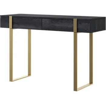 Toaletní stolek Moderní konzola/toaleta Verica - černý beton / zlaté nohy