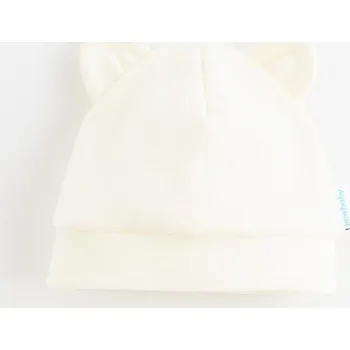 Kojenecké oblečení Kojenecká bavlněná čepička New Baby Kids krémová 80 (9-12m)