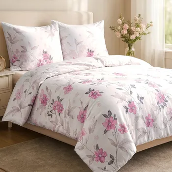 Povlečení SATÉNOVÉ POVLEČENÍ SATINLOVE 140X200 CM, 1KS 70X80 CM KVĚTY